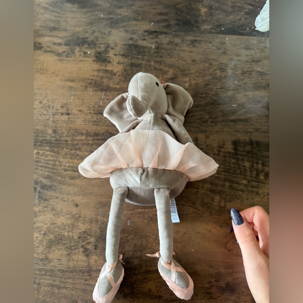 Jellycat Gray Elephant Stuffed Animal with Pink Tutu